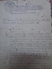 Historical document signed by General San Martín known as the Bando Histórico de 1815
