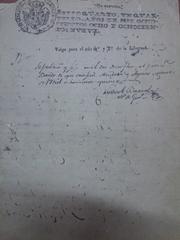 Historic document titled Bando Histórico de 1815 signed by San Martín