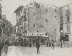 Historical map of Plaça de Cort with old block of houses until 1921