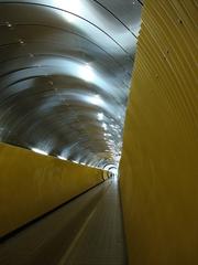 Brunkebergstunneln pedestrian tunnel in central Stockholm during summer