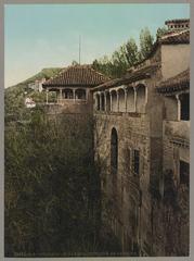Granada Alhambra Peinador de la Reina historic architecture color photochrom print