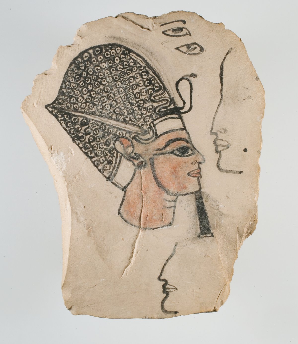 Sketch of Ramesses IV on ostracon artifact