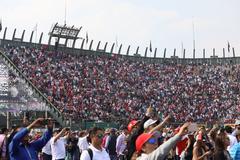Formula 1 car racing in Mexico City 2017
