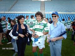 Andrea Marcato rugby union player celebrating at Stadio Flaminio Rome