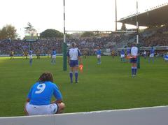 Rugby union test match Italy versus Australia at Stadio Flaminio Rome with Italian scrum half Paul Griffen