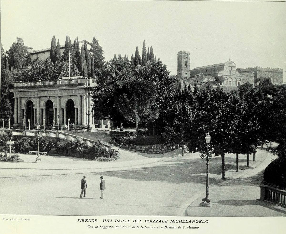 Vintage book with scenic views of Florence from 1900