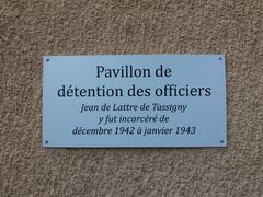 Plaque of Officer Detention Pavilion at Montluc Prison Lyon