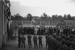 Bel Hadj el Maafi at the commemoration of the French Resistance at Montluc Prison Lyon on July 6 1947