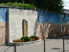 Colorful mural painting on the wall of Montluc Prison in Lyon