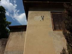 Old inscription on Building 1 of Montluc Prison in Lyon