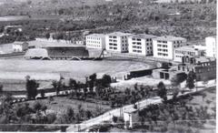 Frosinone municipal stadium and unfinished theater damaged by bombings