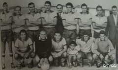 Frosinone football team in the 1965-1966 season, celebrating first place in Serie D championship