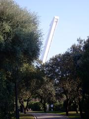 View of Alamillo Bridge from Alamillo Park in Seville