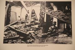 Damaged Buddhist Temple after B-52 Raid in December 1972