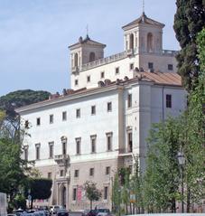 View of Villa Medici in Rome from the church of Trinità dei Monti
