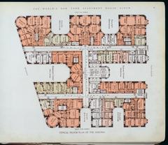 Typical floor plan of the Ansonia building