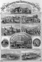 Metropolitan Underground Railway station with passengers