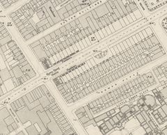 1895 map of Gower Street Metropolitan Railway station, now Euston Square, London