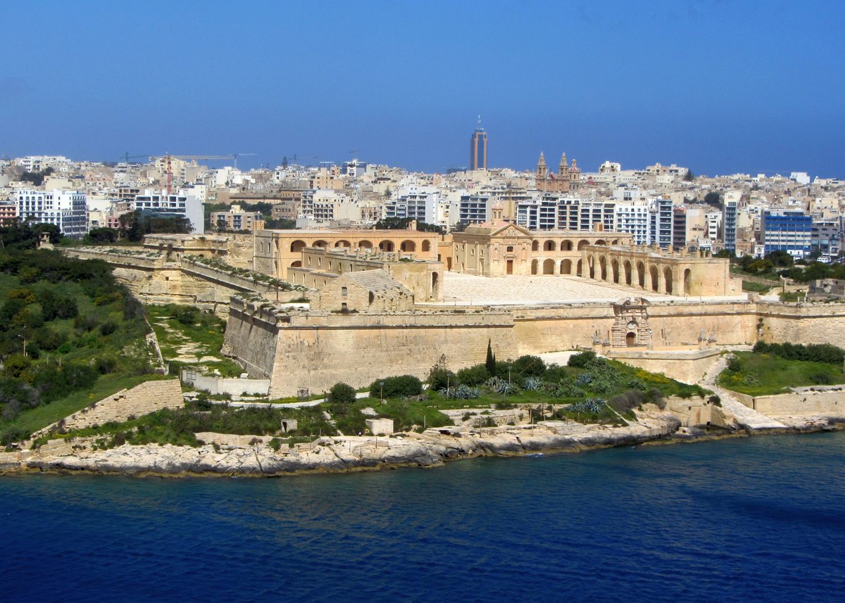 Fort Manoel viewed from Valletta across the water