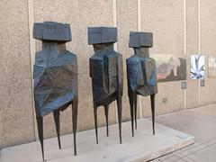 The Watchers sculpture displayed in the San Diego Museum of Art's May S. Marcy Sculpture Garden