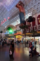Fremont Street Experience vibrant light show in downtown Las Vegas at night