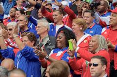 Crowd at Estadio Latinoamericano Havana waving to President Obama and U.S. delegation at 2016 baseball game