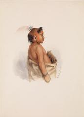 Portrait of an Omaha Boy by Karl Bodmer, 1833
