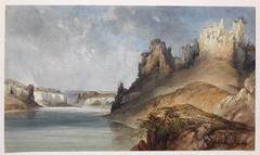 Karl Bodmer painting View of the Stone Walls 1833 depicting historical stone walls