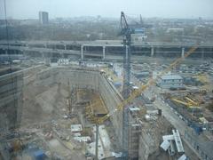 View from the 46th floor of the Federation Tower in Moscow City overlooking the Third Transport Circle