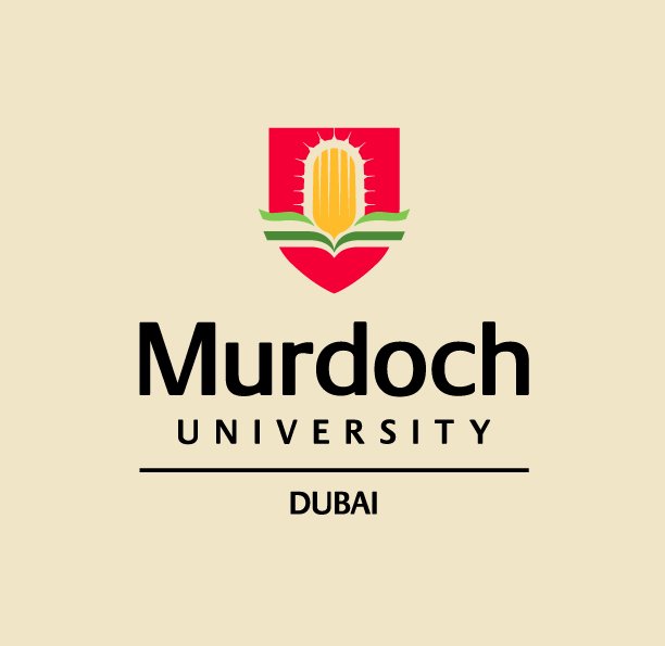 Murdoch University Dubai logo on beige background