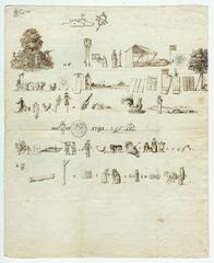 18th century picture puzzle by Willem Bilderdijk in a handwritten letter