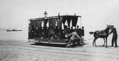 Historical horse tram in Smyrna Izmir