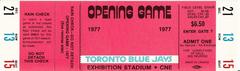 1977 Major League Baseball ticket for Chicago White Sox vs Toronto Blue Jays at Exhibition Stadium