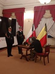Condolence book for Gdansk President Pawel Adamowicz in Warsaw City Hall