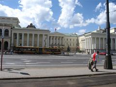 Warsaw cityscape with modern buildings and clear sky