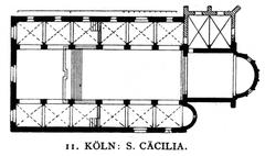 Floor plan of St. Caecilia Church in Cologne