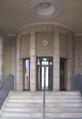 Düsseldorf Tonhalle entrance to Hentrich Glass Museum exhibition hall from the Rhine side