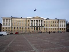 Main building of the University of Helsinki with classical architecture