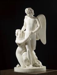Marble sculpture Cupid and Psyche by Johan Tobias Sergel, 1789, 76 cm, displayed at Sinebrychoff Art Museum