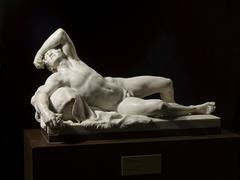 Marble statue of Faun by Johan Tobias Sergel