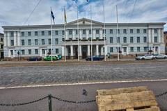 Helsinki City Hall building exterior with classical architecture