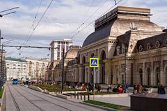 Paveletsky Rail Terminal and Paveletskaya Square in Moscow