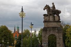 Statue of Otto von Wittelsbach on the Wittelsbacher Bridge in Munich