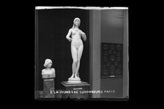 Vintage black and white photograph of Luxembourg and Paris scenes from Fonds Ganne collection