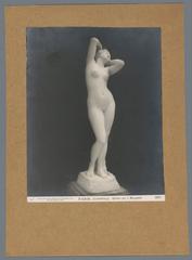 Black and white photograph of the Galatea sculpture by Laurent Marqueste in Paris Luxembourg