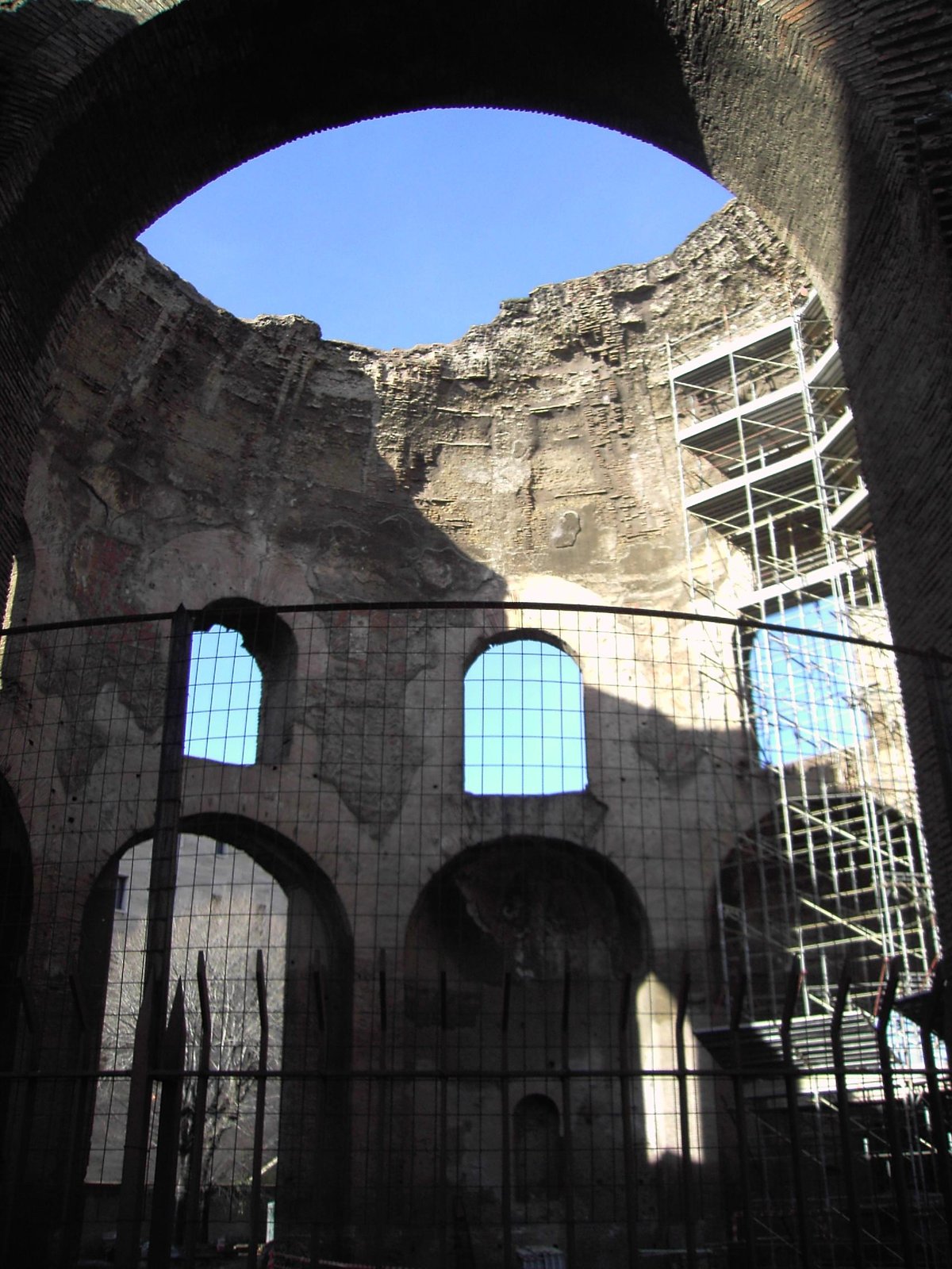 Interior view of the Temple of Minerva Medica nymphaeum in Rome