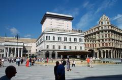 Fontana in Piazza De Ferrari with Teatro Carlo Felice in the background