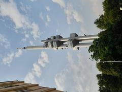 Prague TV Tower against a clear blue sky