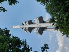 Prague Television Tower with clear blue sky