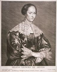 Portrait of Helena Leonora de Sieveri after Anthony van Dyck by Cornelis Visscher